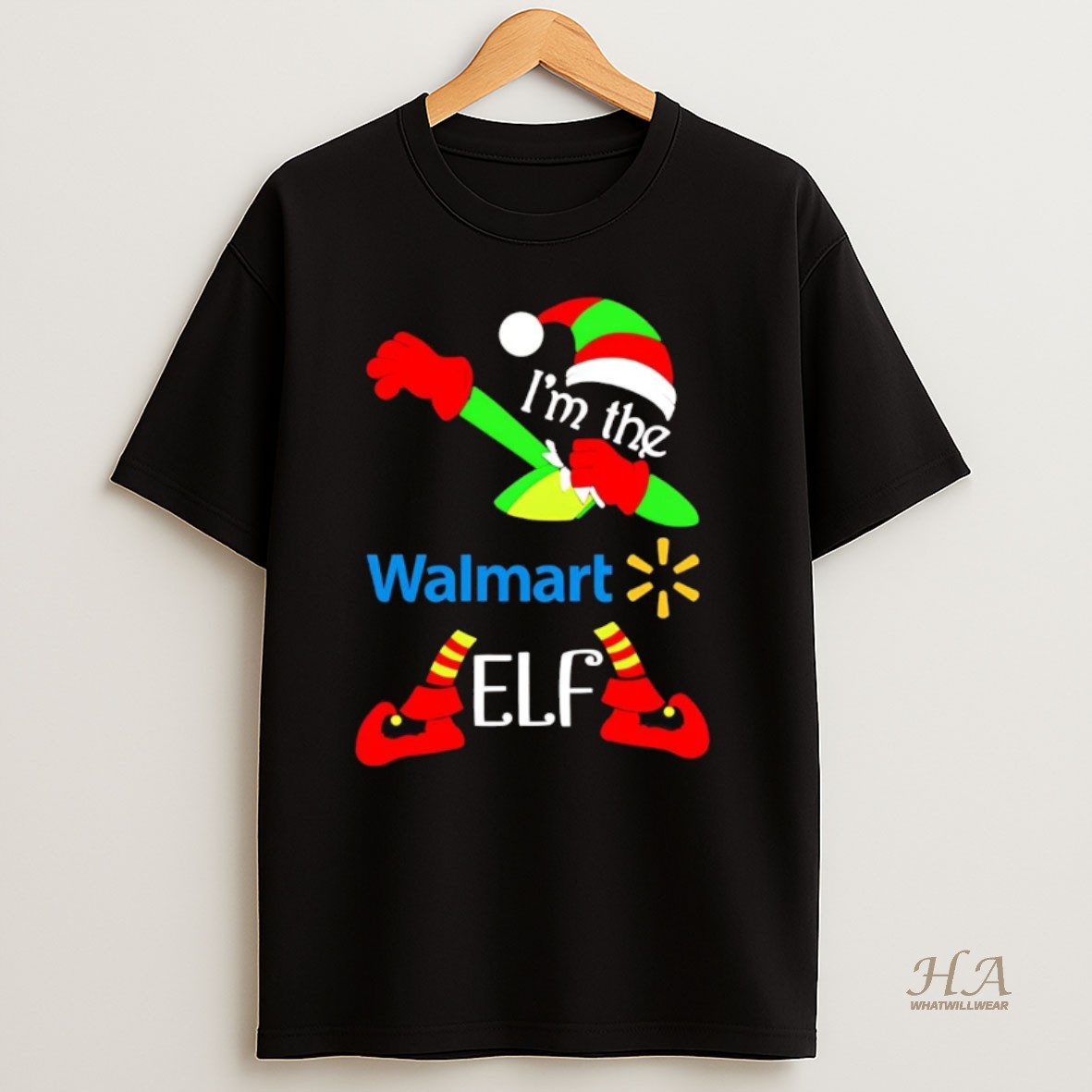 Official Im The Walmart Elf Dabbing Christmas T Shirt