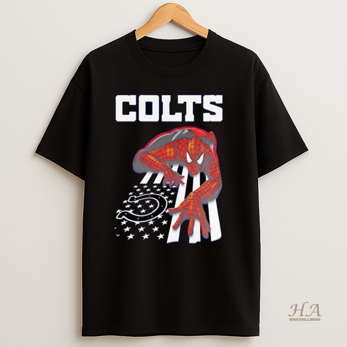 Official Indianapolis Colts Spiderman America Flag Shirt