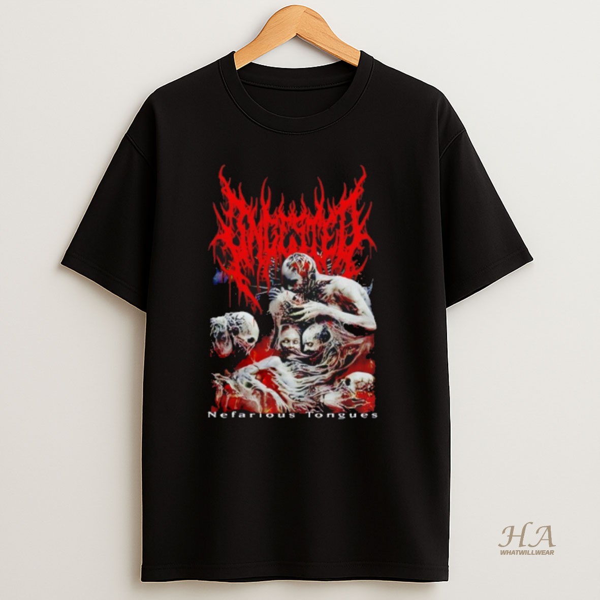 Official Ingested Metal Band Nefarious Tongues T Shirt