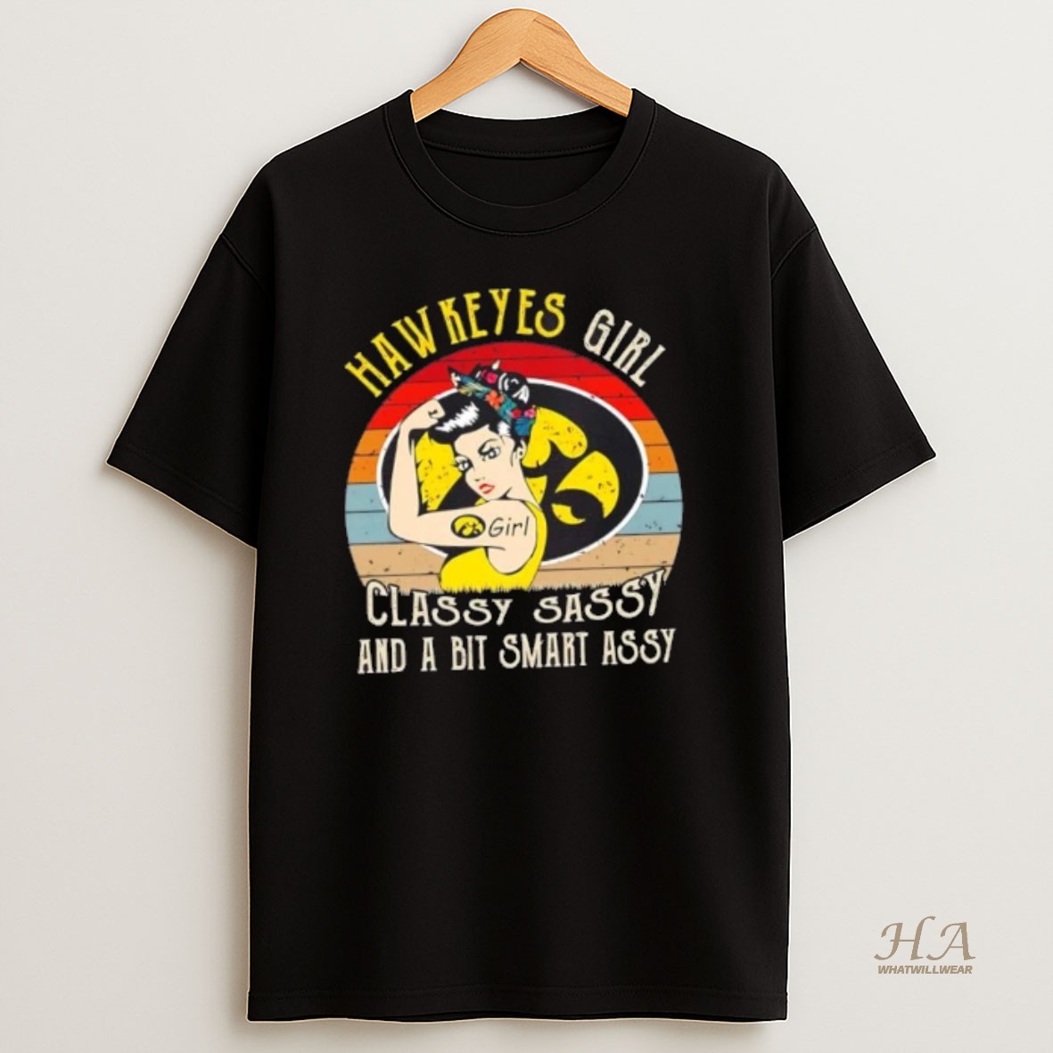 Official Iowa Hawkeyes Girl Classy Sassy And A Bit Smart Assy T Shirt