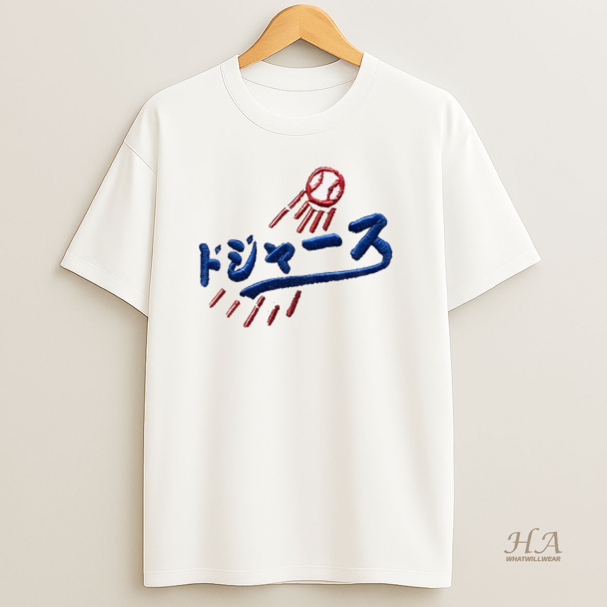 Official Japanese Dodgers La Baseball T Shirt
