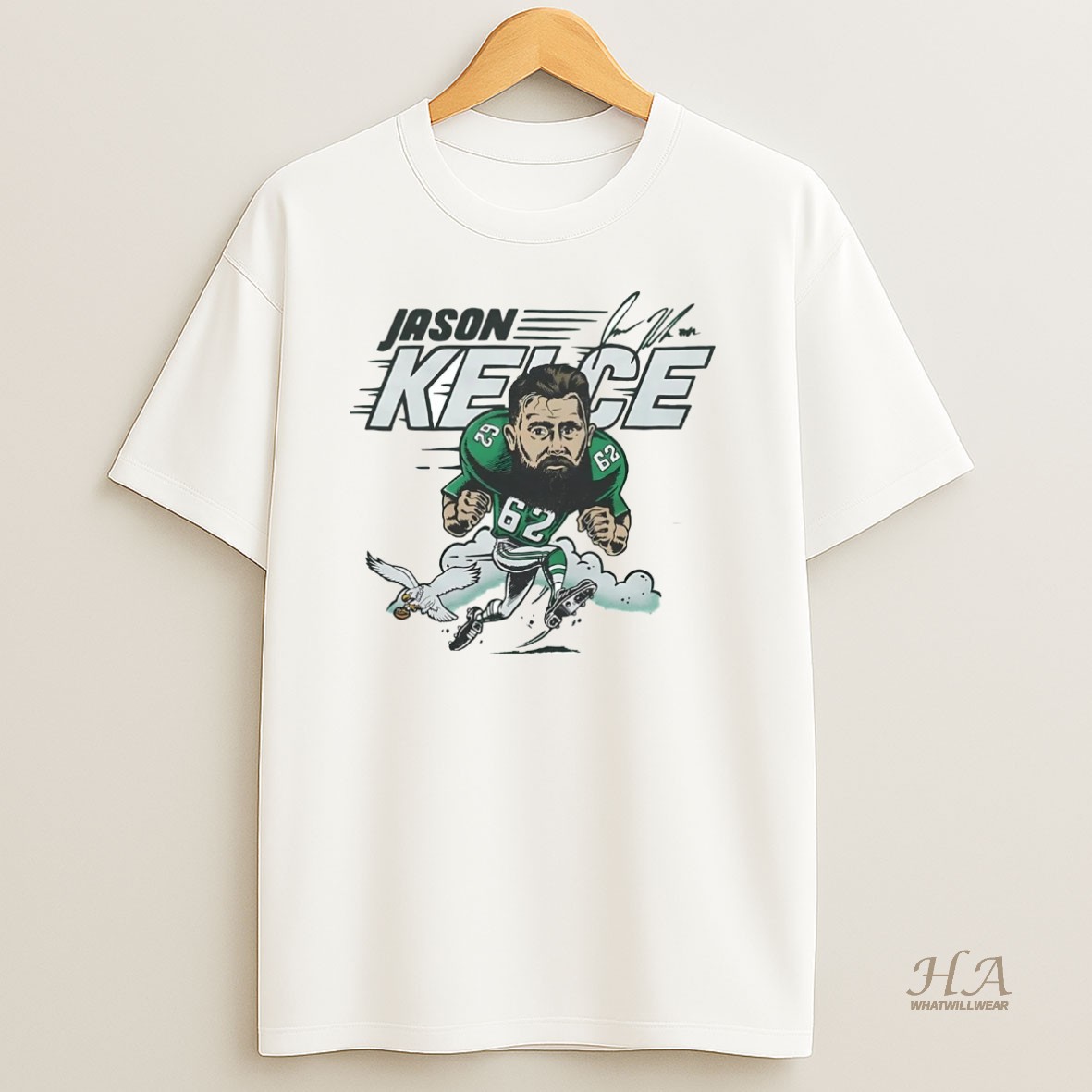 Official Jason Kelce Caricature Philadelphia Eagles T Shirt