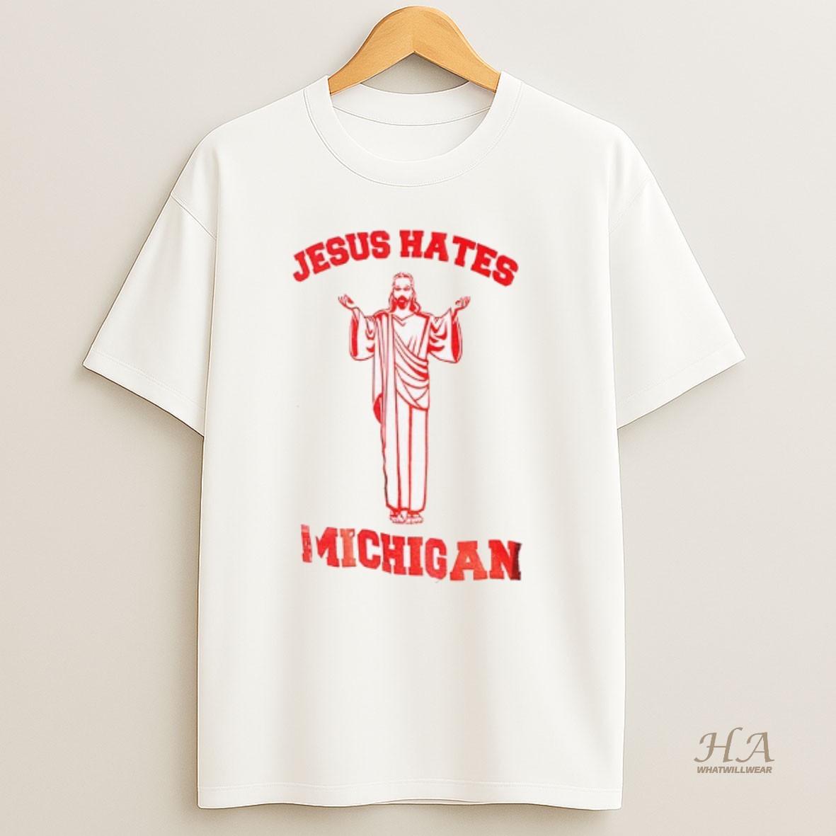Official Jesus Hates Michigan Vintage T Shirt