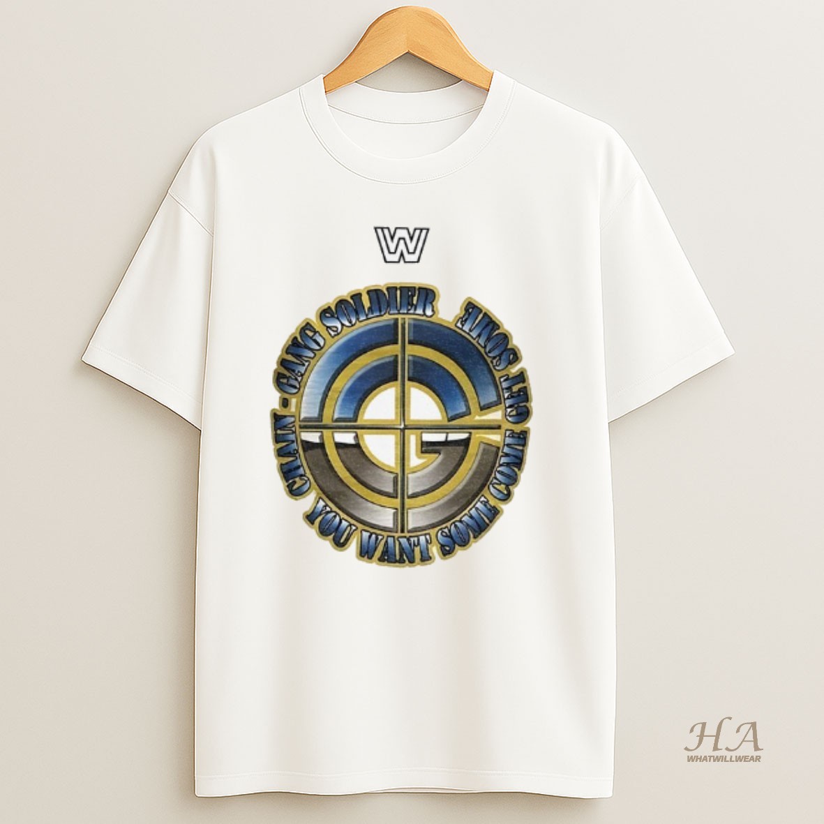 Official John Cena Wwe Champ Belt Chain Gang Soldier Chain You Want Some Come Get Some T Shirt