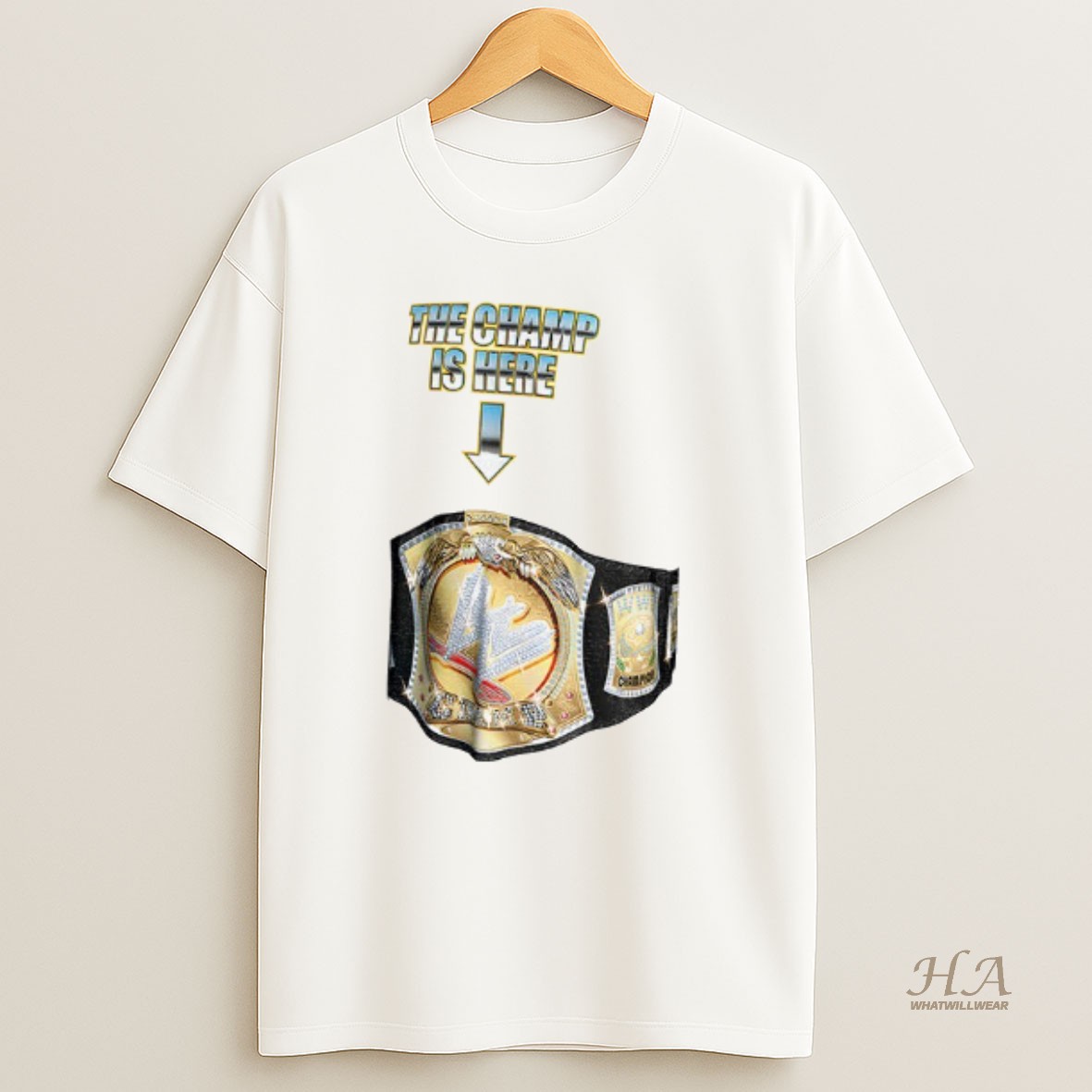 Official John Cena Wwe Champ Belt The Champ Is Here T Shirt