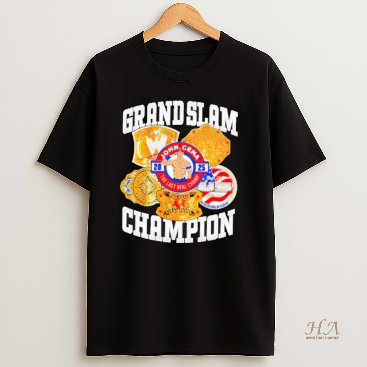 Official John Cena Wwe Grand Slam Champion T Shirt