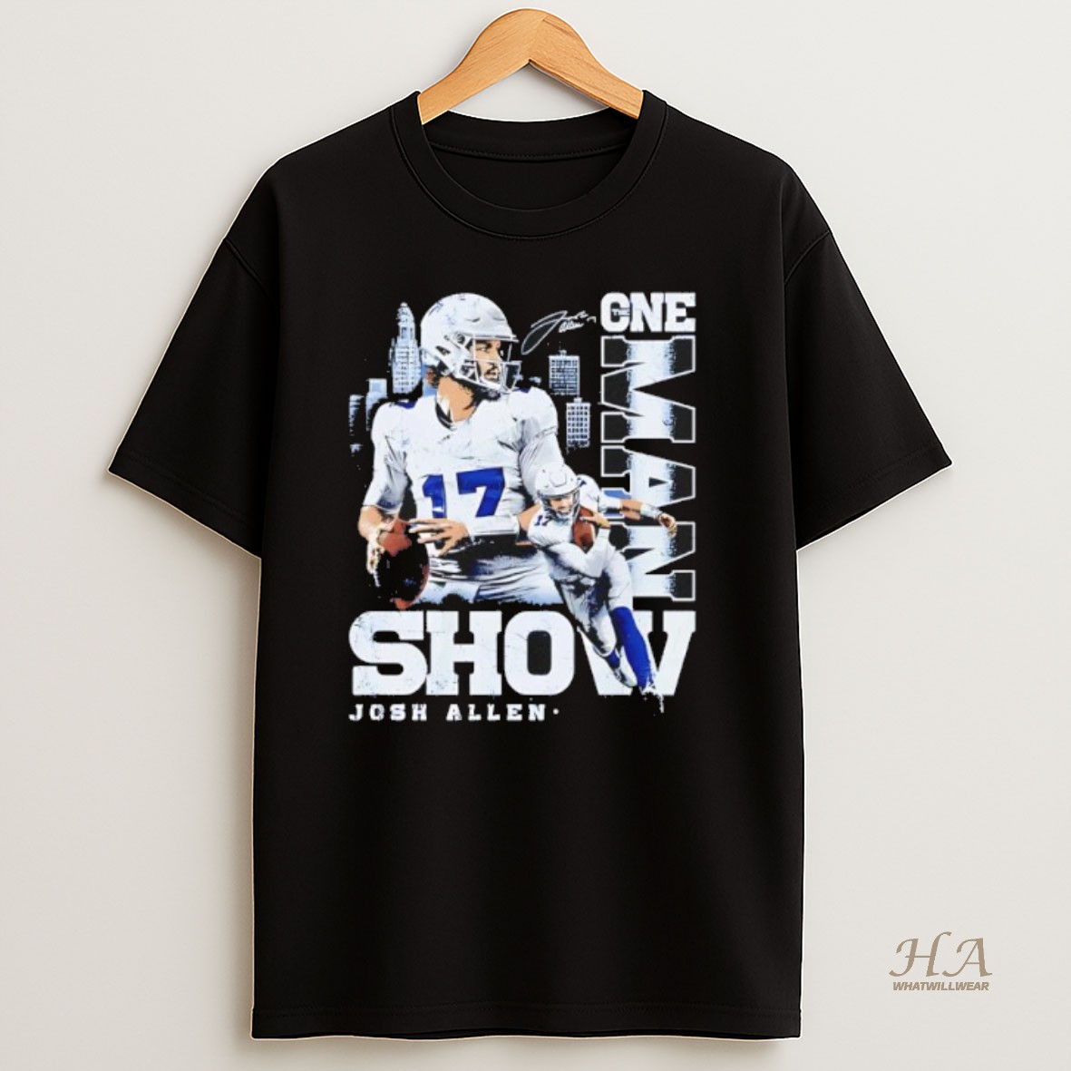Official Josh Allen Buffalo One Man Show Stylish Design Black T Shirt
