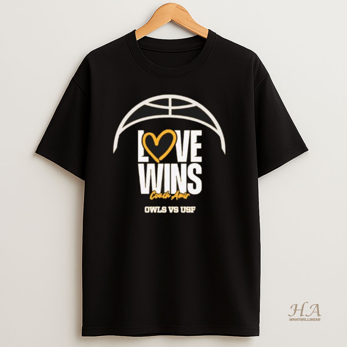 Official Ksu Owls And South Florida Face Off 2025 Love Wins Coach Amir T Shirt