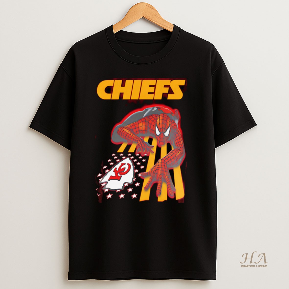 Official Kansas City Chiefs Spiderman America Flag Shirt