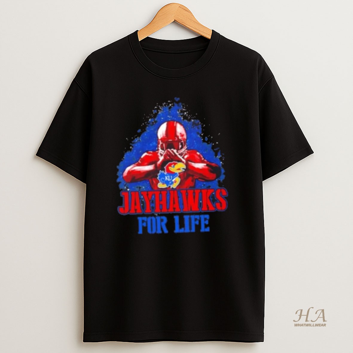 Official Kansas Jayhawks Football For Life T Shirt