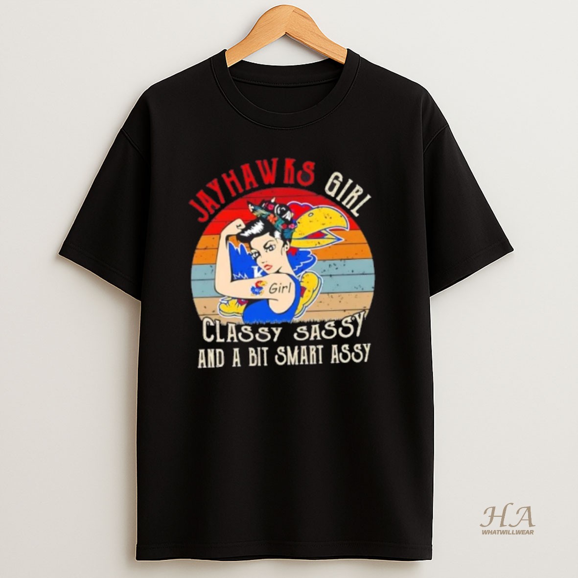 Official Kansas Jayhawks Girl Classy Sassy And A Bit Smart Assy T Shirt