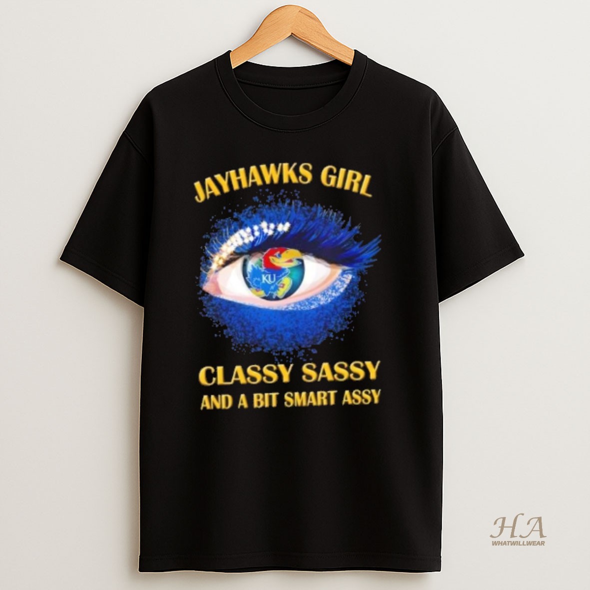 Official Kansas Jayhawks Eye Girl Fans Classy Sassy And A Bit Smart Assy T Shirt
