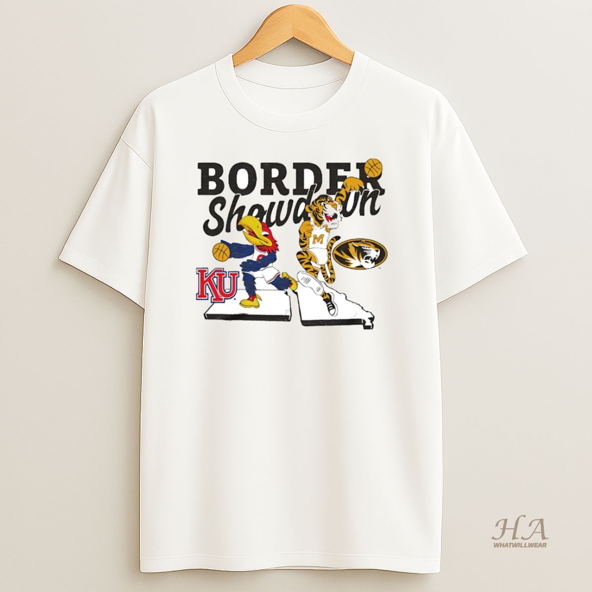 Official Kansas Jayhawks Vs Missouri Tigers Border Showdown T Shirt