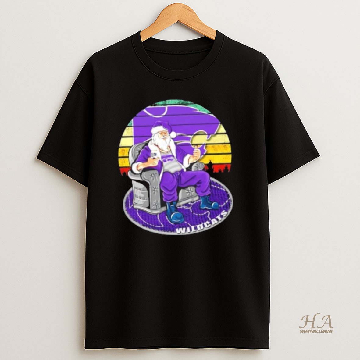 Official Kansas State Wildcats X Santa Claus Christmas Vintage Shirt