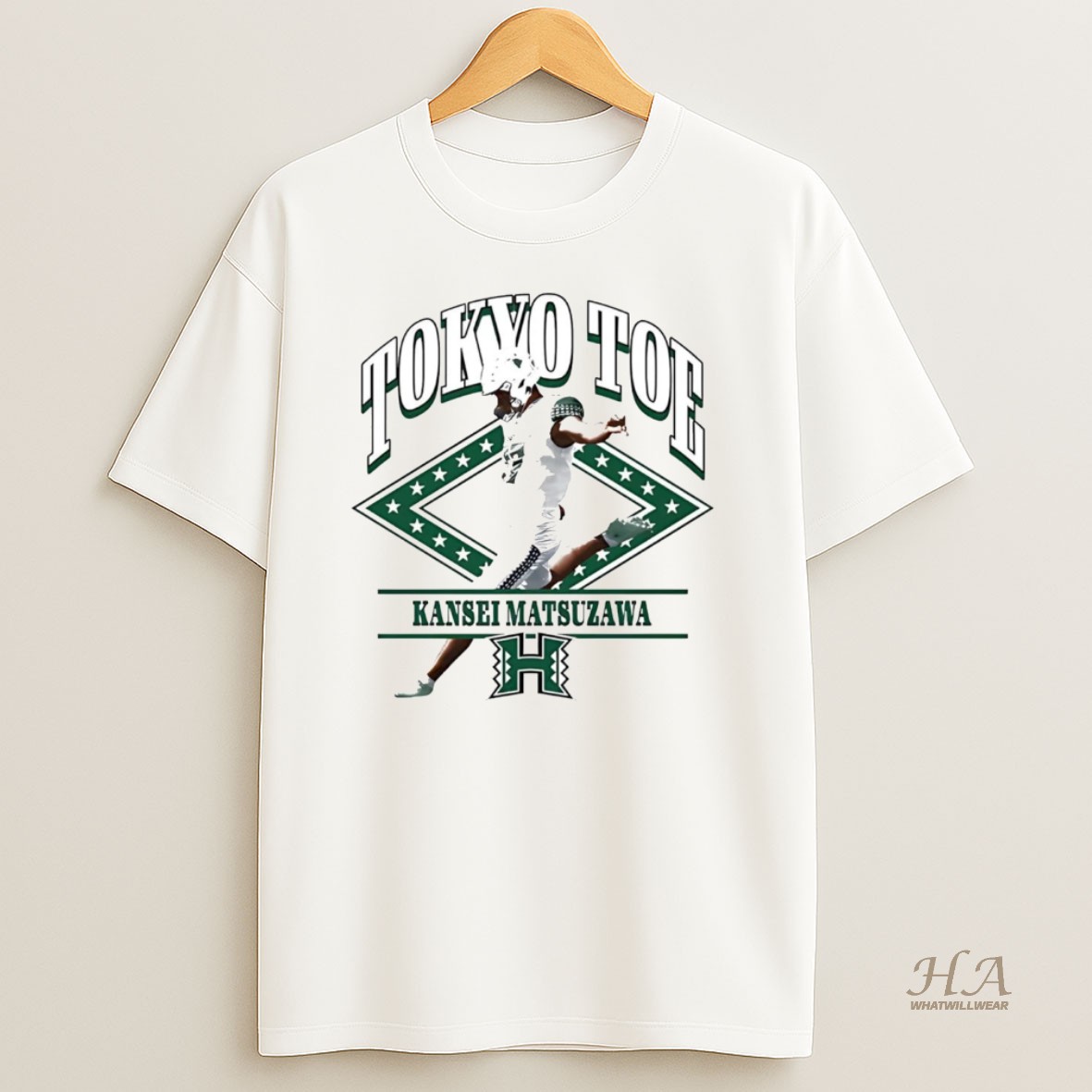 Official Kansei Matsuzawa Tokyo Toe Hawaii Rainbow Warriors T Shirt