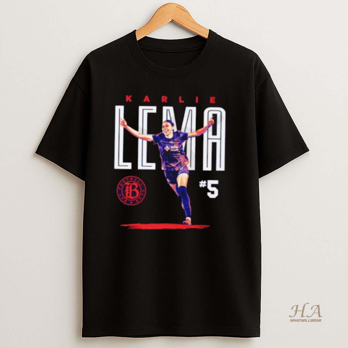 Official Karlie Lema Bay Fc Player Graphic Shirt