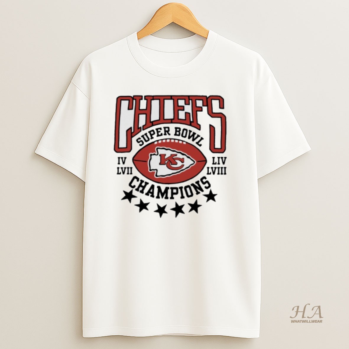Official Kasan City Chiefs 4 Time Super Bowl Champions T Shirt