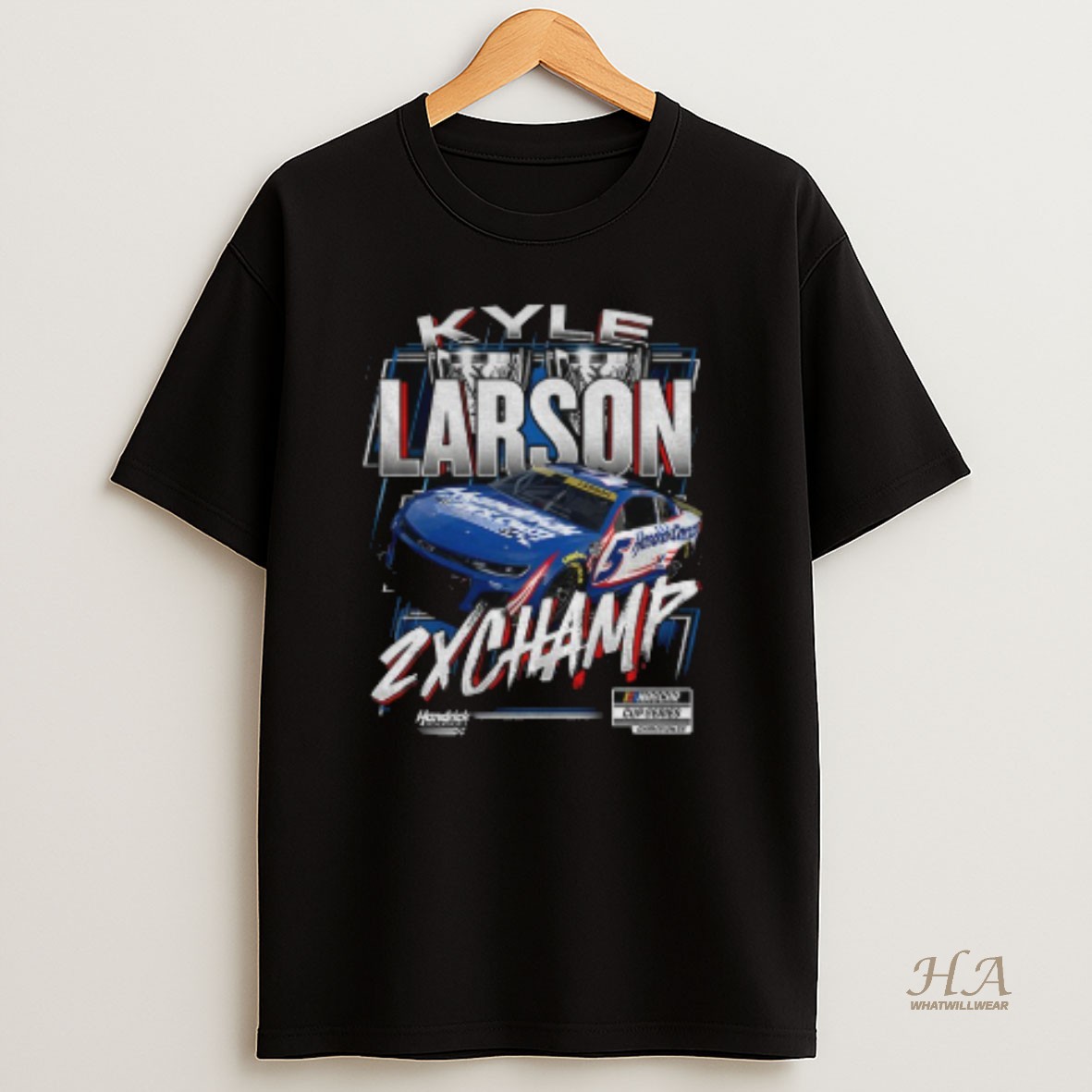 Official Kyle Larson Hendrick Motorsports Two Time Nascar Cup Series Champion Trophy 2025 T Shirt