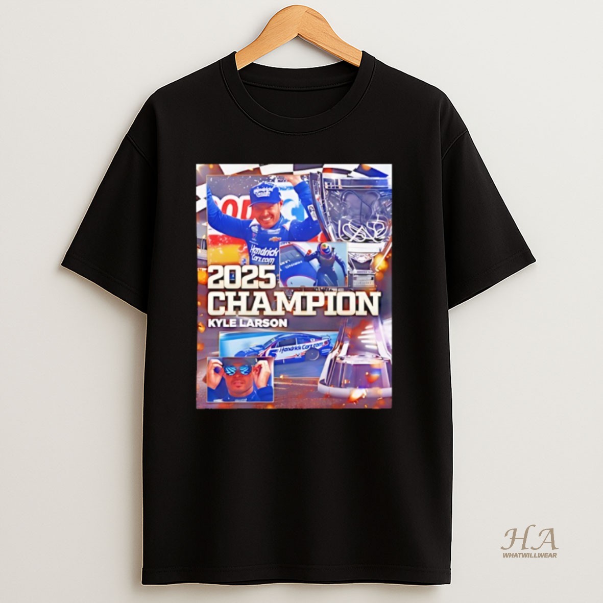Official Kyle Larson Hendrick Motorsports 2025 Champion T Shirt