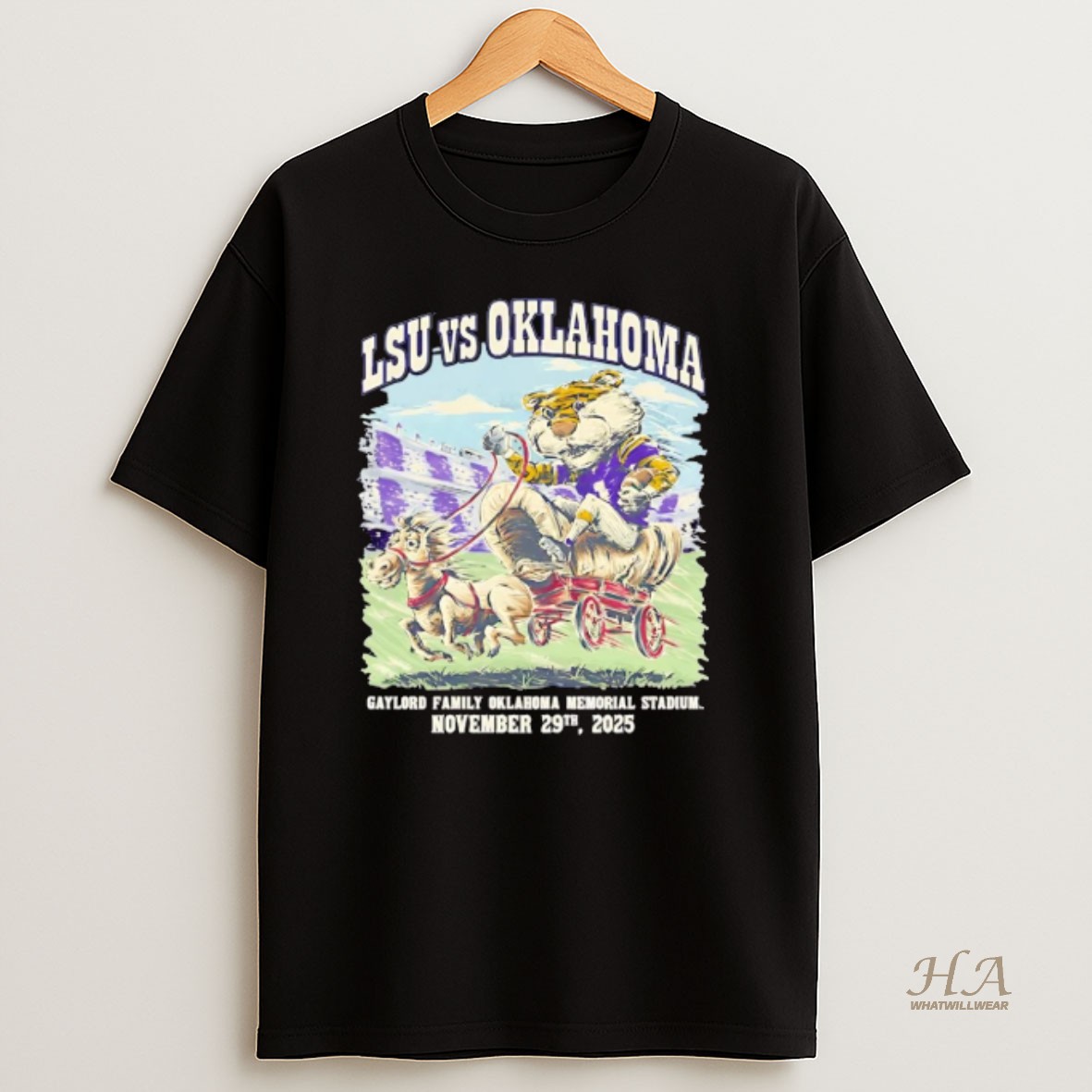 Official Lsu Tigers Vs Oklahoma Sooners Gaylord Family Game Day 2025 T Shirt