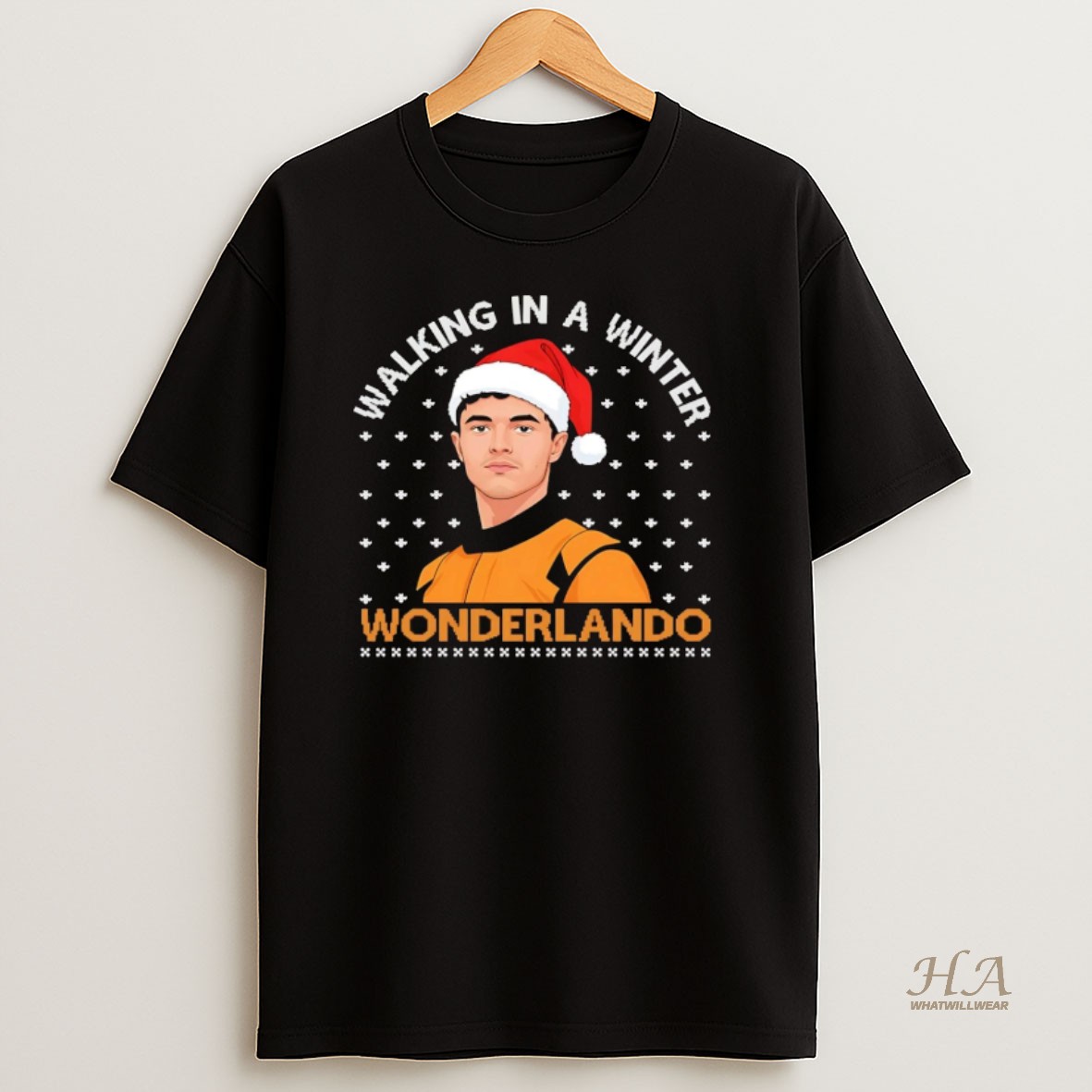 Official Lando Norris Walking In A Winter Wonderlando Christmas T Shirt