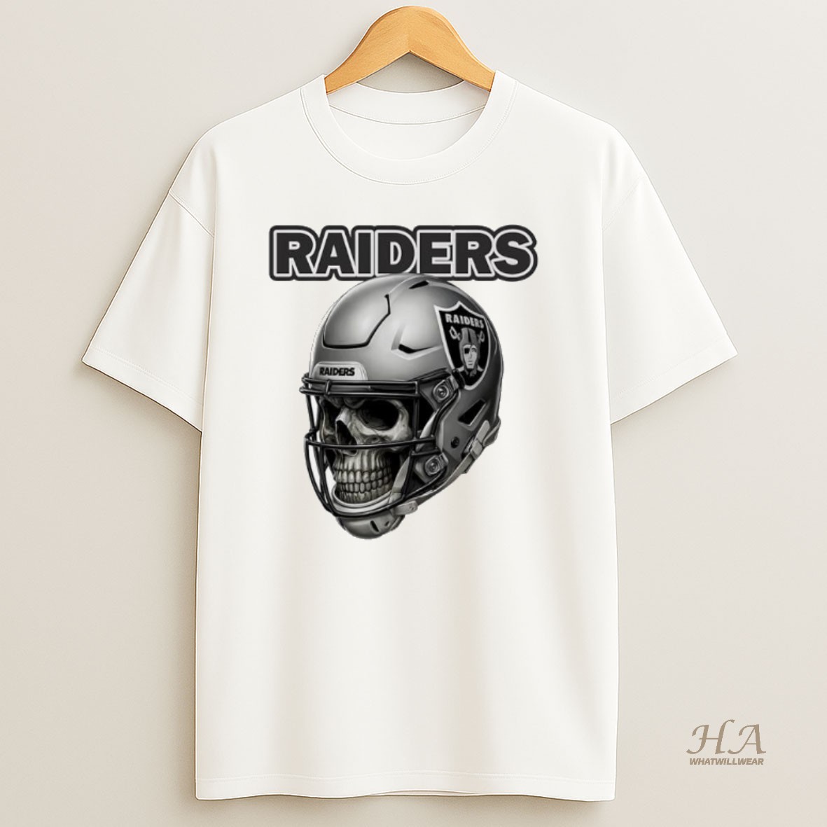Official Las Vegas Raiders Helmet Skull T Shirt