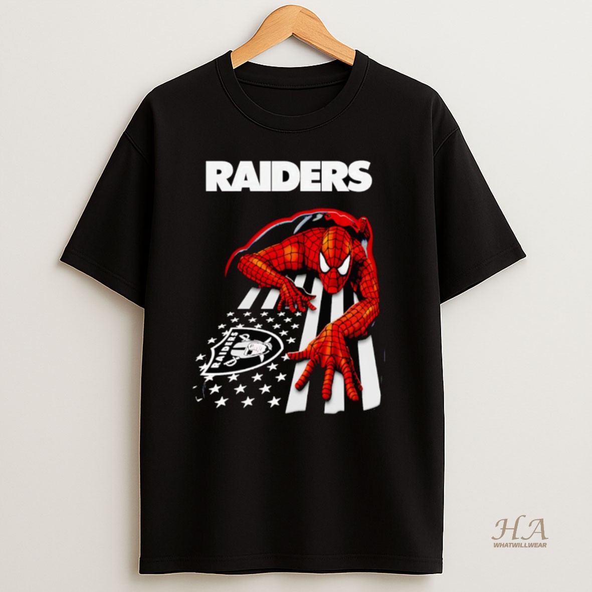 Official Las Vegas Raiders Spiderman America Flag Shirt