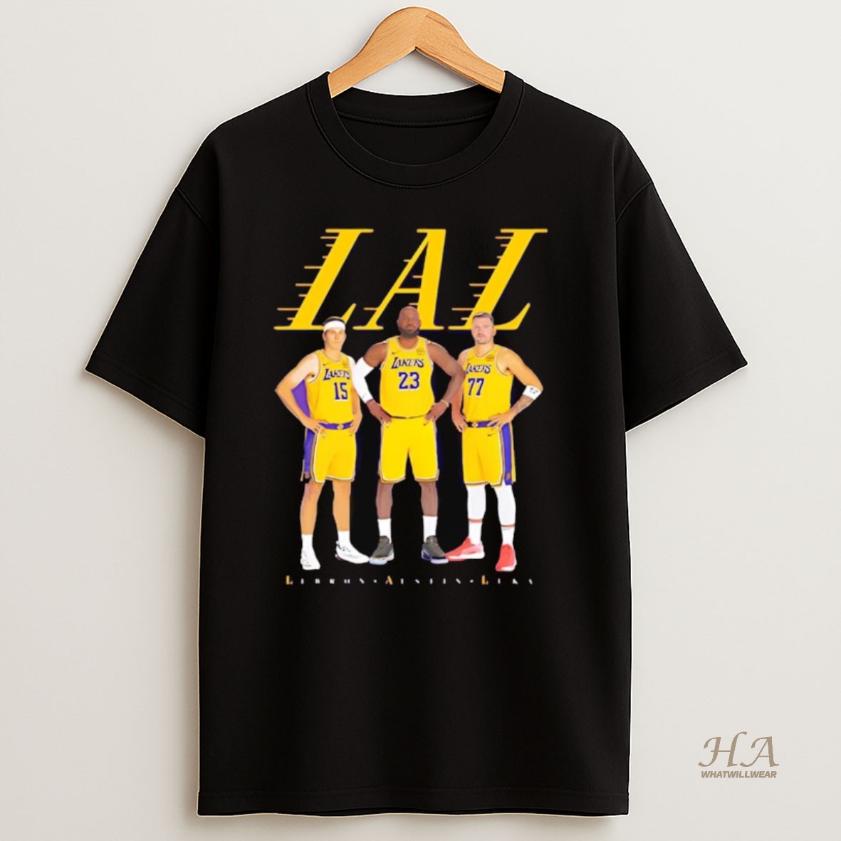 Official Lebron Austin Reaves And Luka Doncic Trio Los Angeles Lakers T Shirt