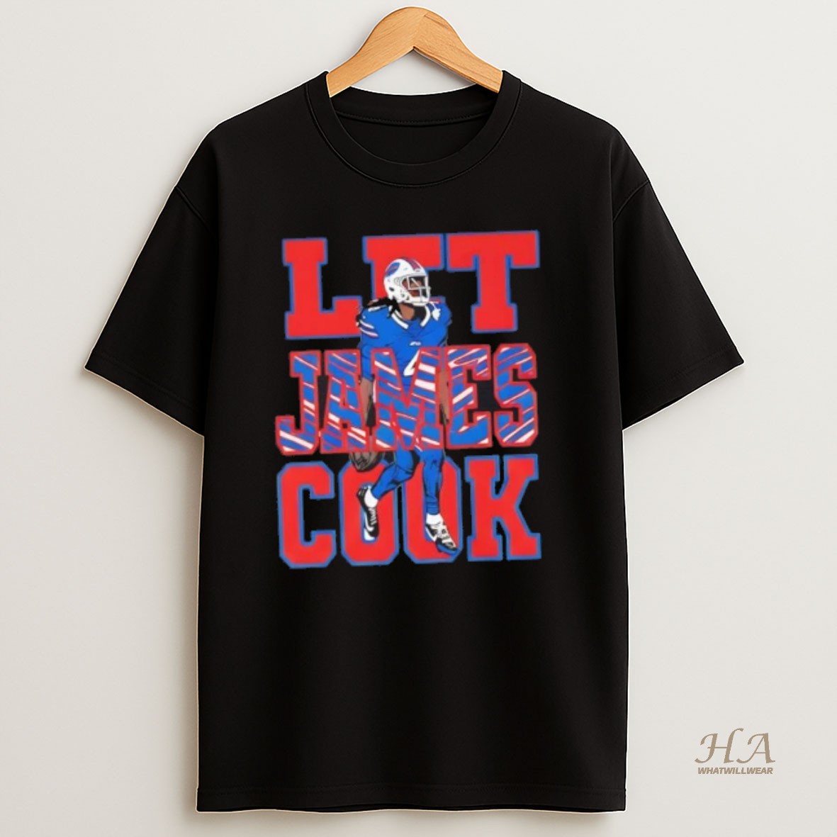 Official Let James Cook Buffalo Bills Football Caricature T Shirt