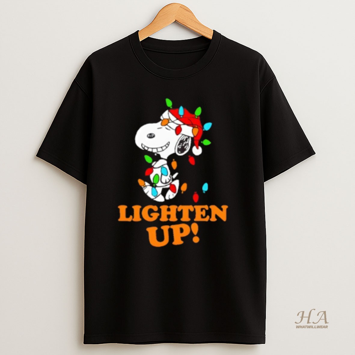 Official Lighten Up Snoopy Christmas T Shirt