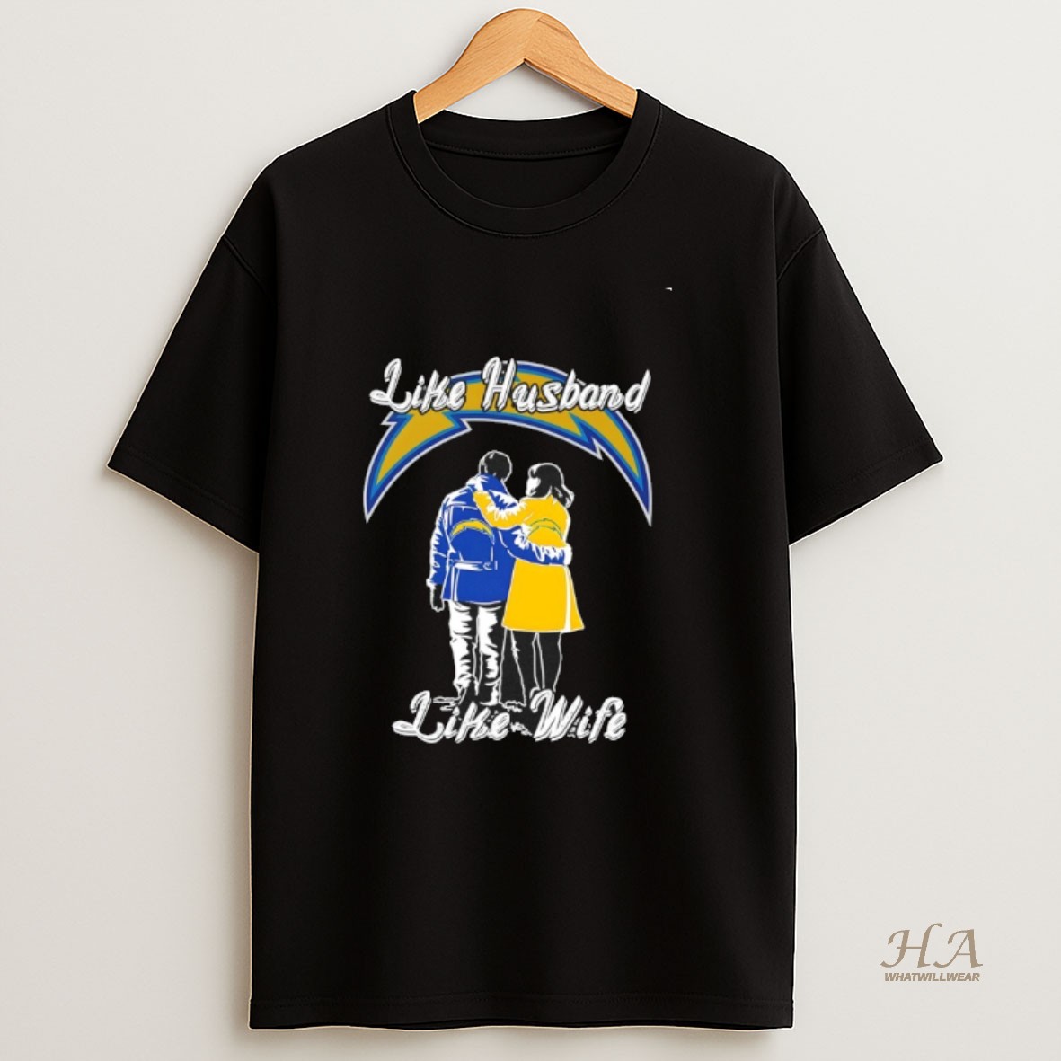Official Like Husband Like Wife Like Los Angeles Chargers T Shirt