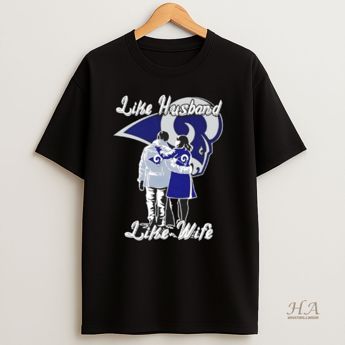 Official Like Husband Like Wife Like Los Angeles Rams T Shirt