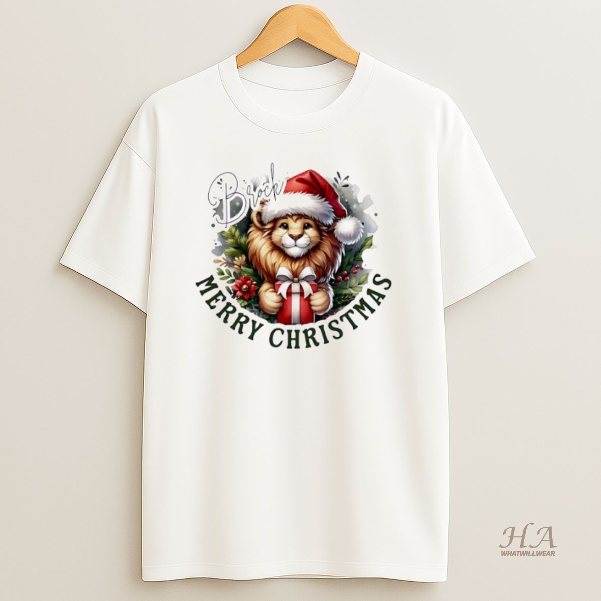 Official Lion Baby Xmas Babys First Christmas Personalized Ornaments White T Shirt