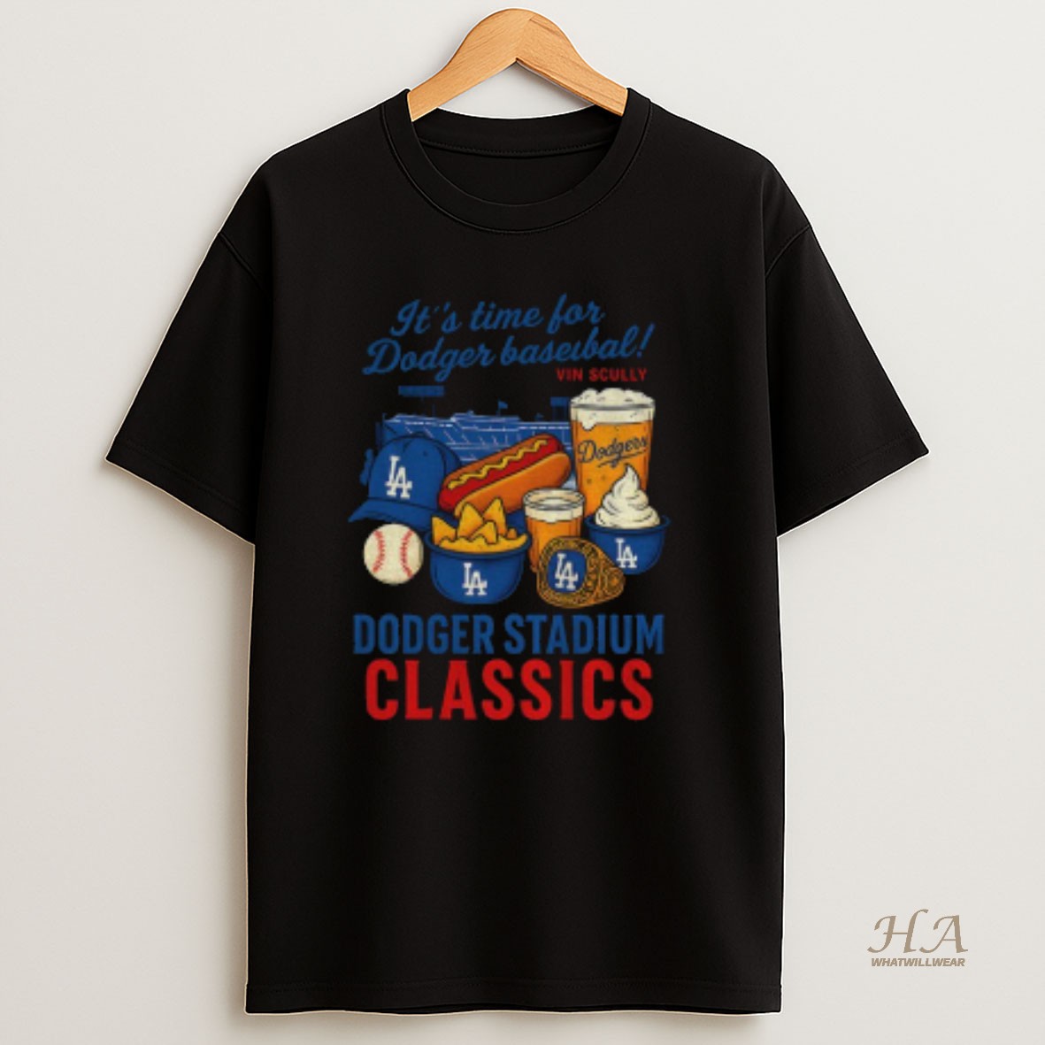 Official Los Angeles Dodger Food Its Time For Dodger Baseball Dodger Stadium Classics Mlb T Shirt