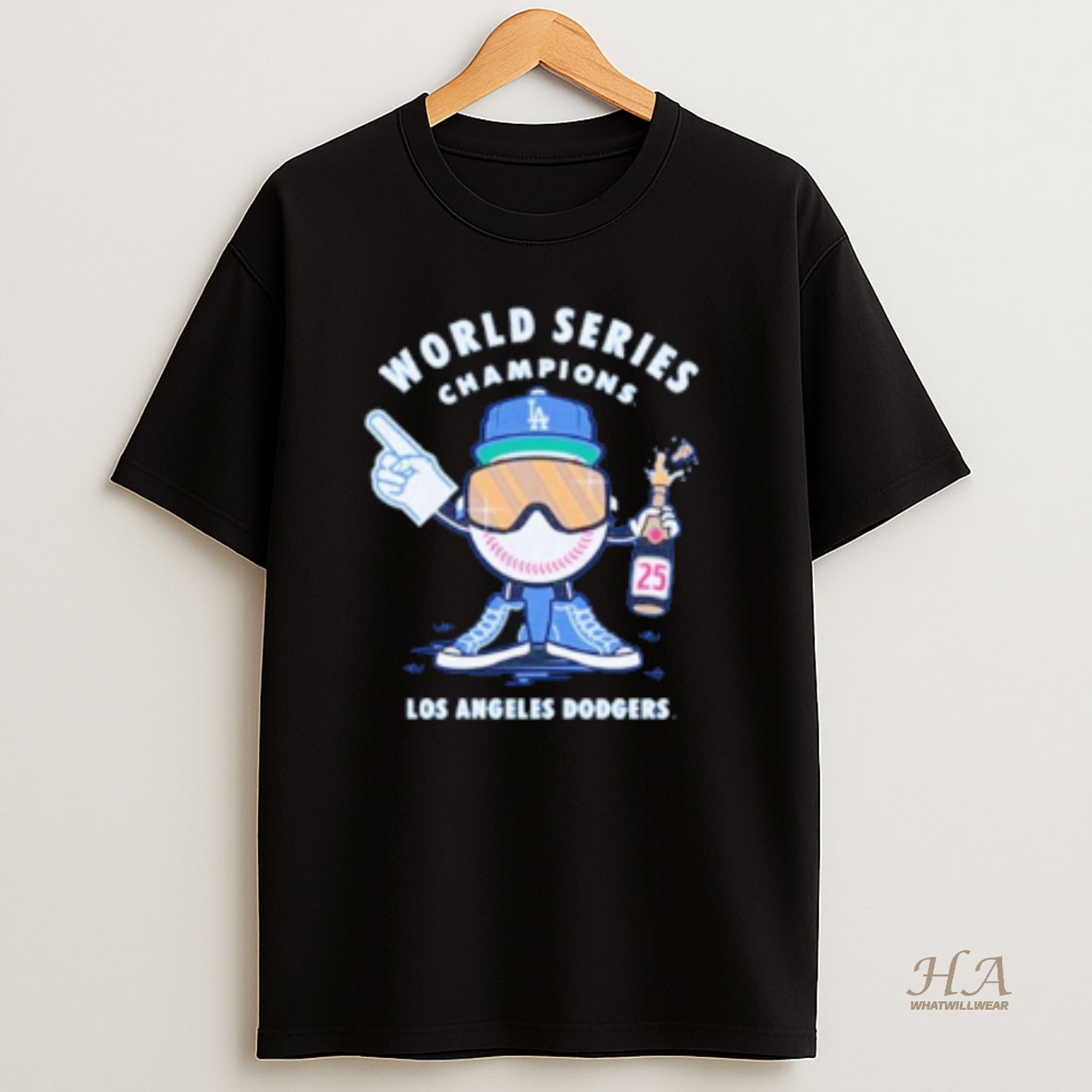 Official Los Angeles Dodgers 2025 World Series Champions Celebration T Shirt