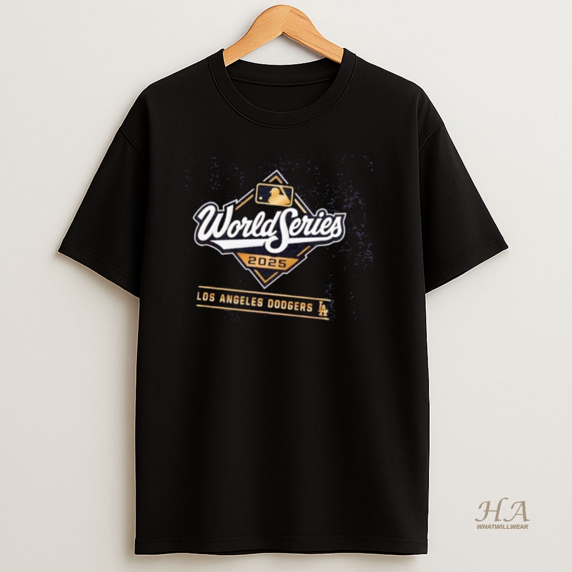 Official Los Angeles Dodgers 9x World Series Champs 2 Sided T Shirt