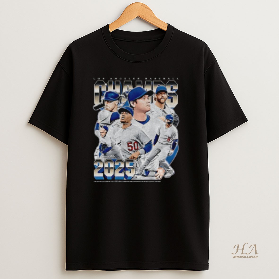 Official Los Angeles Dodgers All Team Mlb Baseball Are The 2025 World Champions Series T Shirt