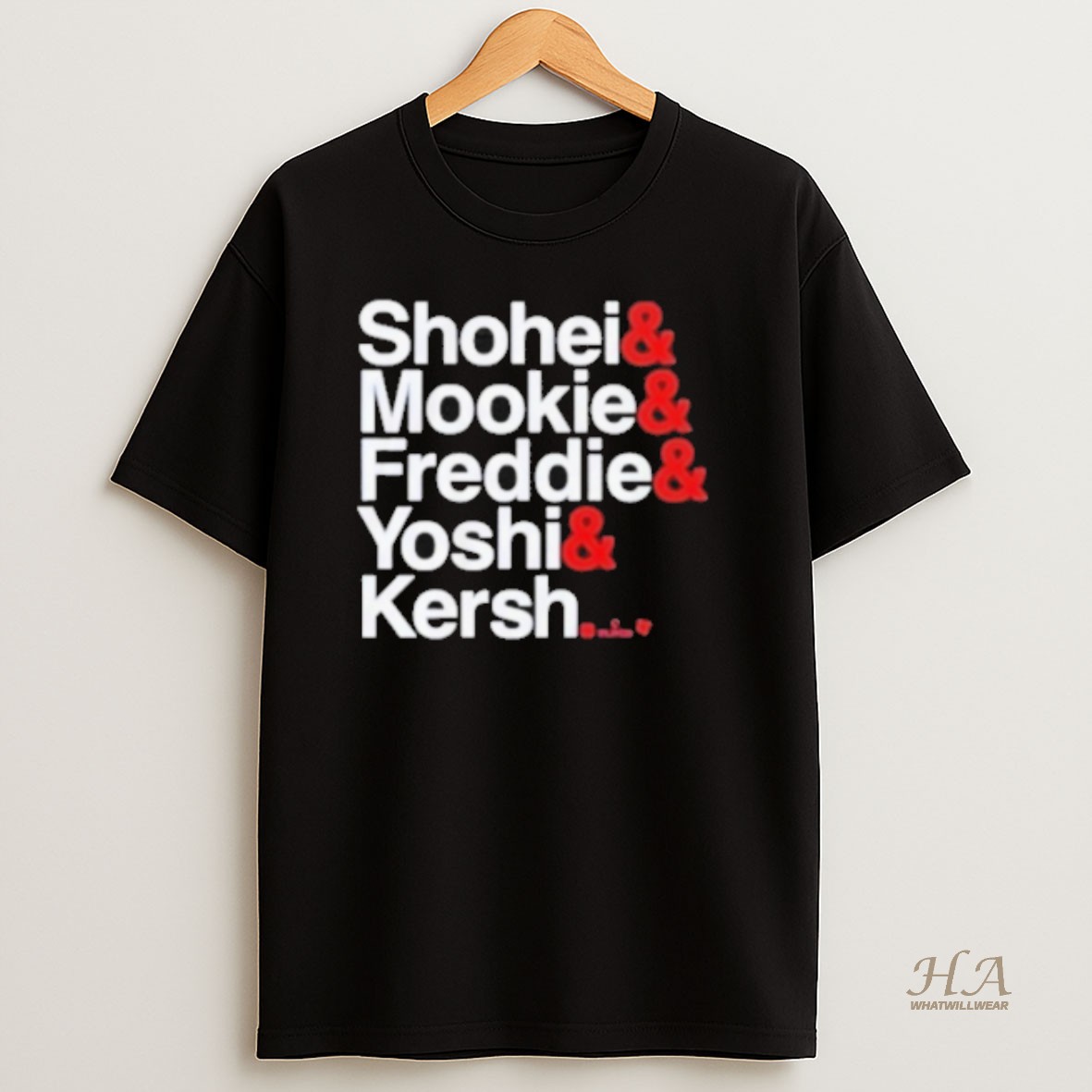 Official Los Angeles Dodgers Ampersand Stars Shohei Mookie Freddie Yoshi And Kersh T Shirt