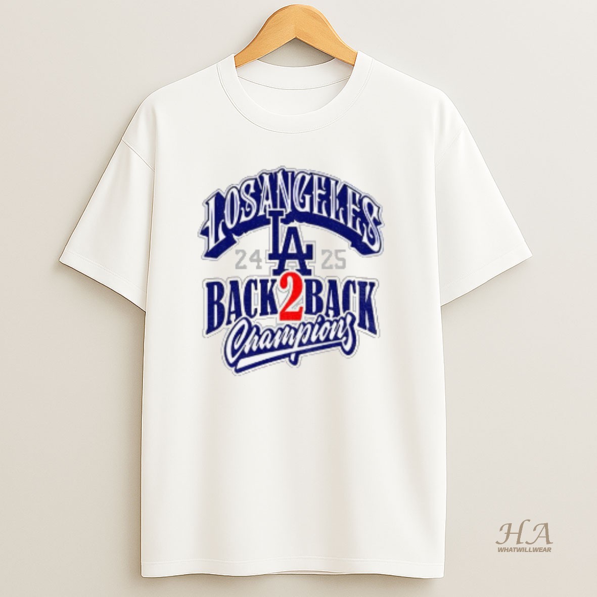Official Los Angeles Dodgers Back 2 Back Dodgers 2024 2025 World Series Champions T Shirt