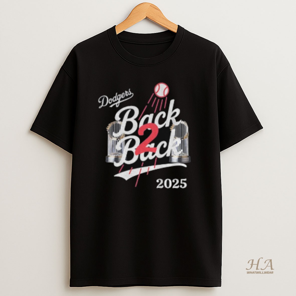 Official Los Angeles Dodgers Back To Back Dodgers 2025 World Series Championship Trophy T Shirt