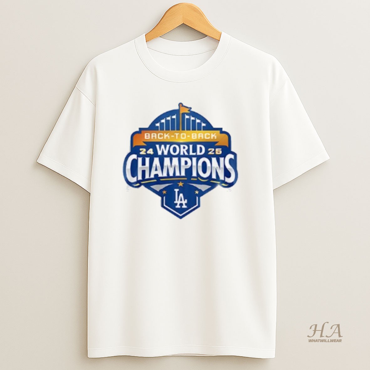 Official Los Angeles Dodgers Back To Back World Champions T Shirt