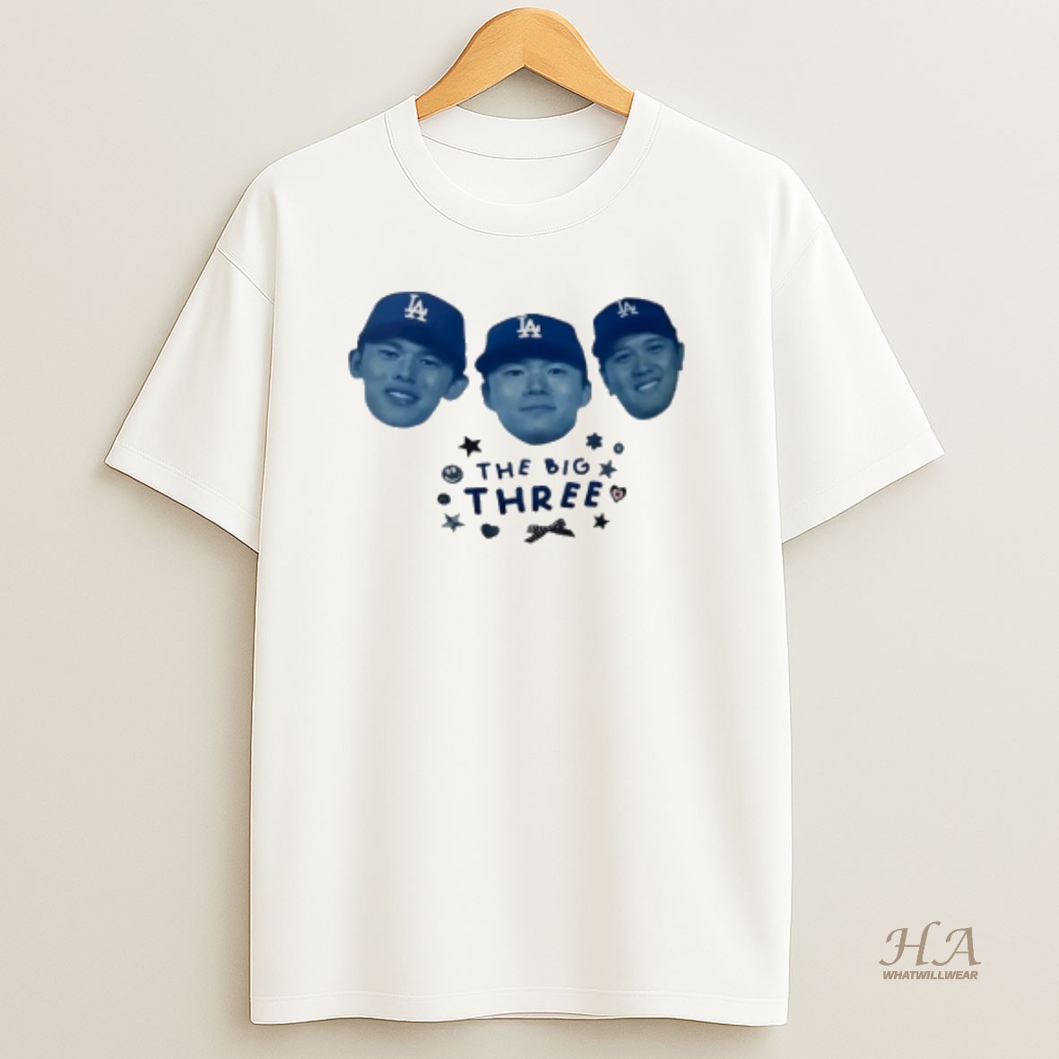 Official Los Angeles Dodgers Baseball The Big Three T Shirt