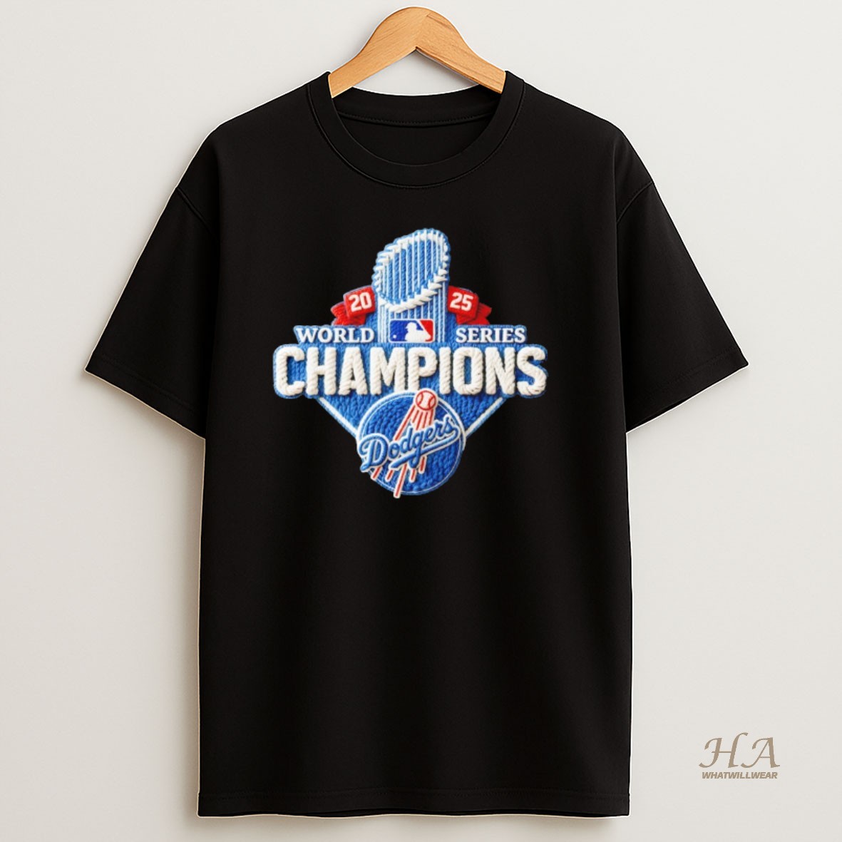 Official Los Angeles Dodgers Champions 2025 World Series Embroidery T Shirt