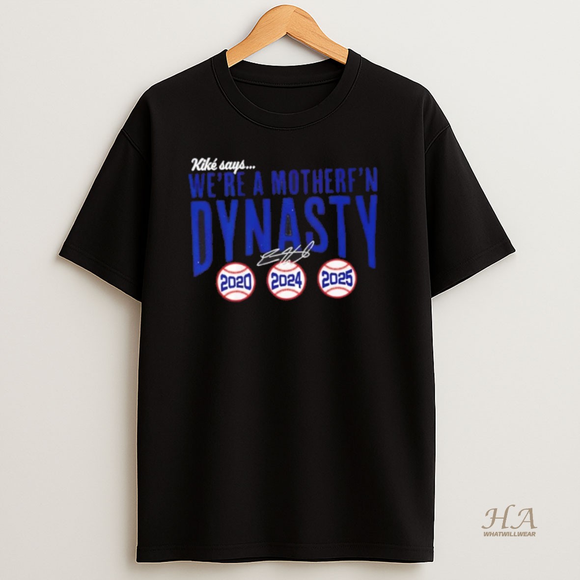 Official Los Angeles Dodgers Kike Hernandez Mother Fn Dynasty Signature T Shirt