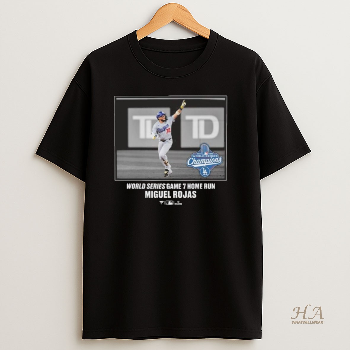 Official Los Angeles Dodgers Miguel Rojas 2025 World Series Champions Moment Shirt