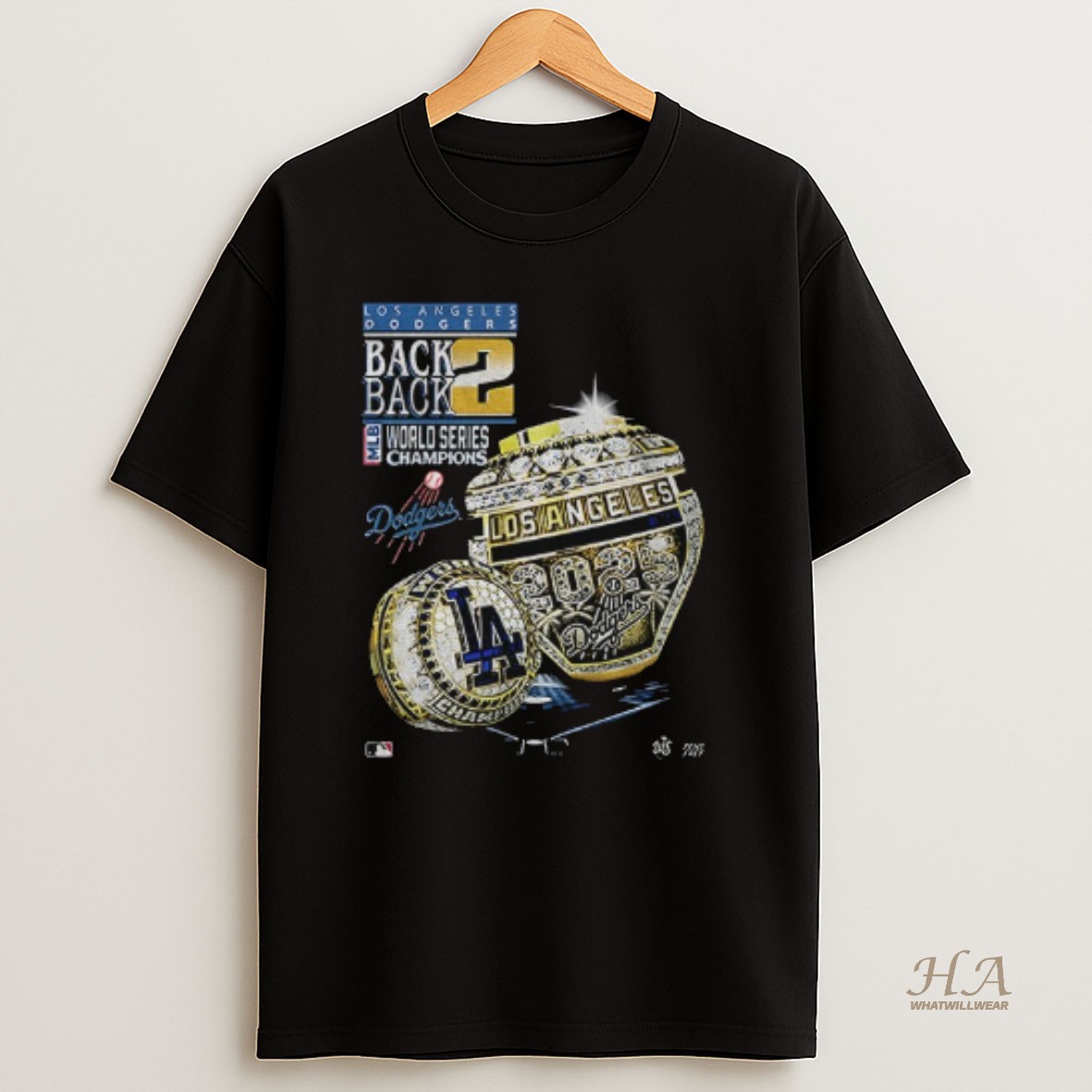 Official Los Angeles Dodgers Rings Back 2 Back World Series Champions Logo 2025 T Shirt