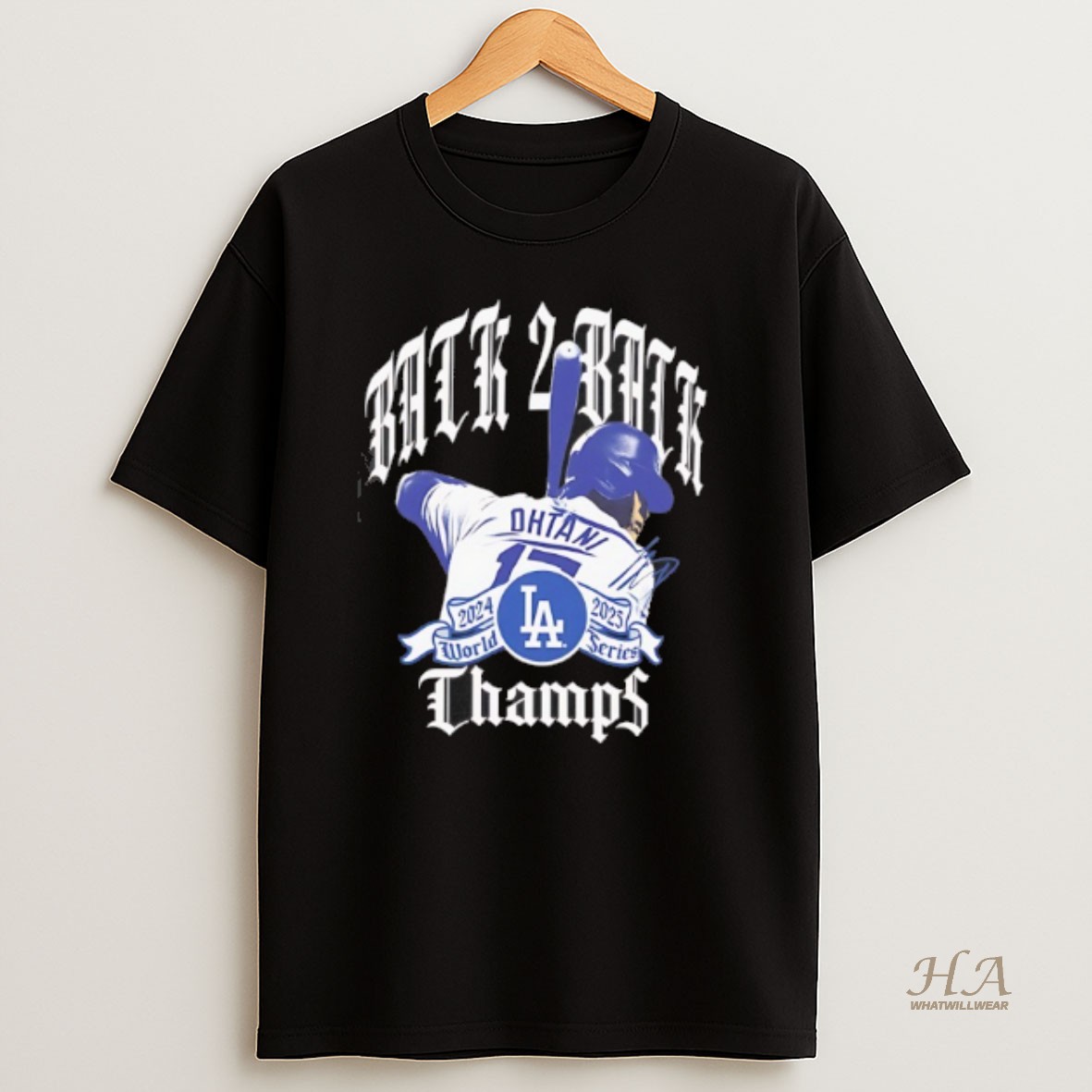 Official Los Angeles Dodgers Shohei Ohtani Back To Back World Series Champions Signature Swing T Shirt