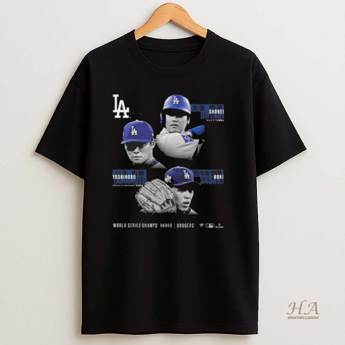 Official Los Angeles Dodgers Shohei Ohtani Yoshinobu Yamamoto Roki Sasaki 2025 World Series Champions Historic Performances Shirt