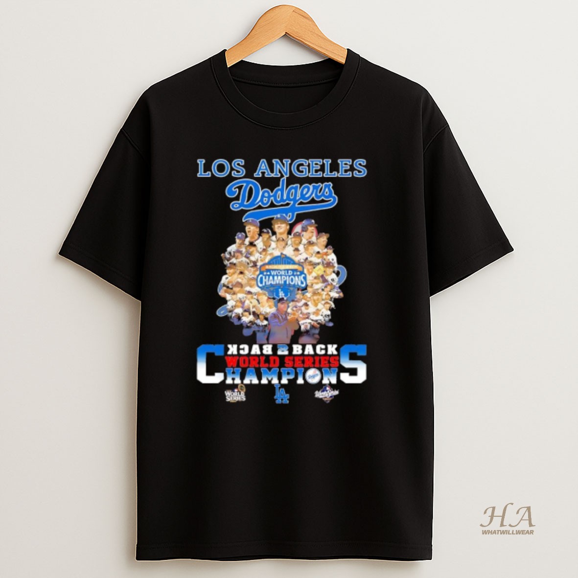 Official Los Angeles Dodgers Back To Back World Series Champions T Shirt