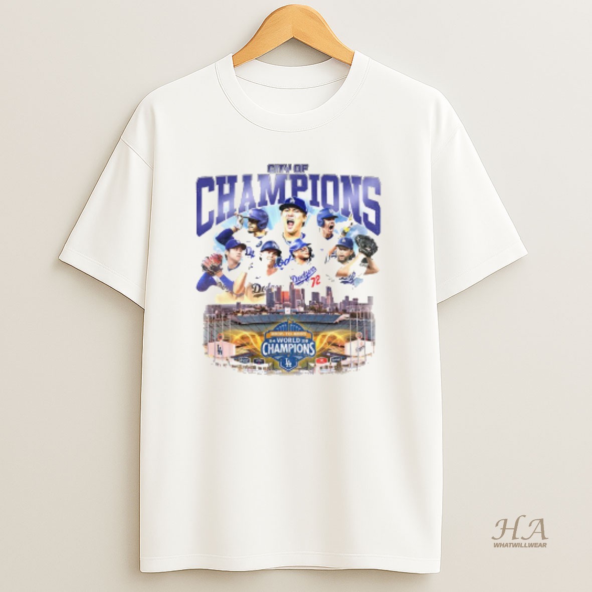 Official Los Angeles Dodgers Back To Back World Champions La City Of Champions T Shirt